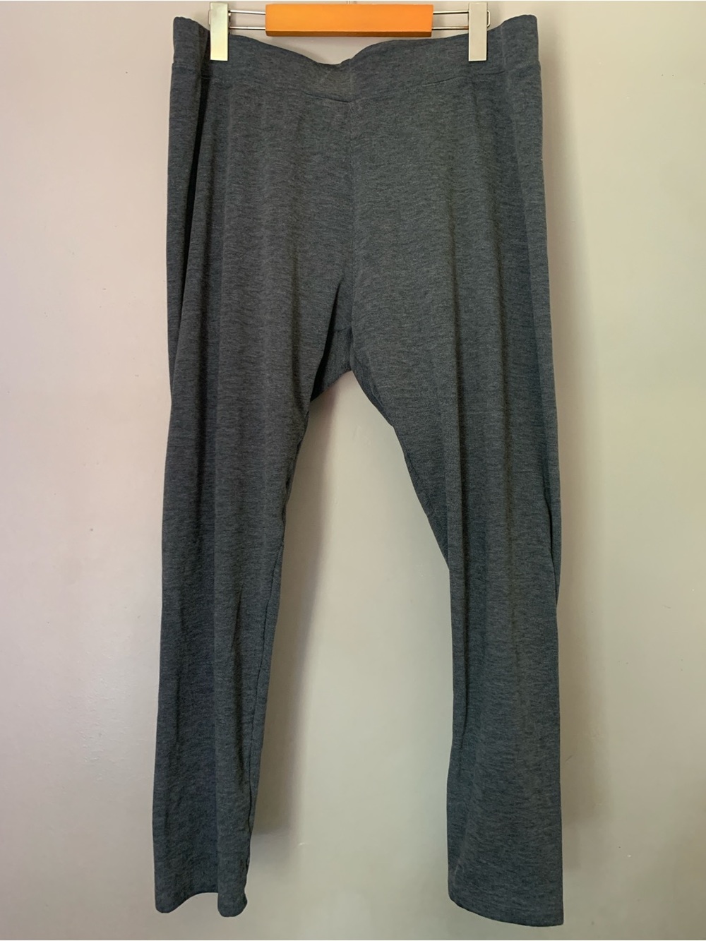 Gray Stretch Knit Leggings Pants MyStyle 1X